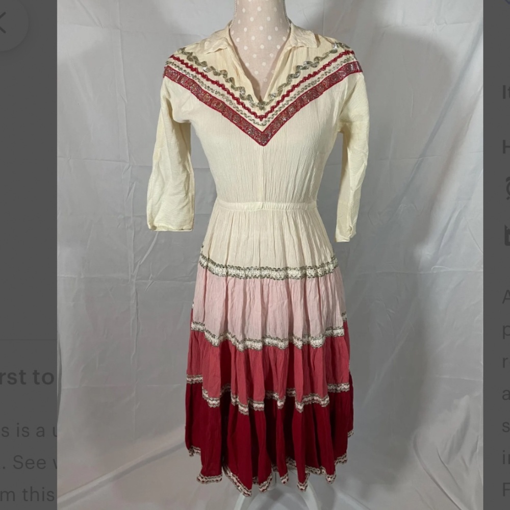 Vintage color block ric race dress patio - Picture 3 of 5